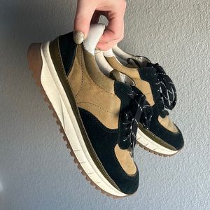 Madewell Kickoff Trainer Sneakers, Leather & Suede Ashen Birch